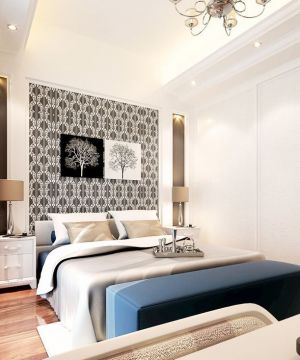 60平米两室一厅小户型床头背景墙装修效果图欣赏