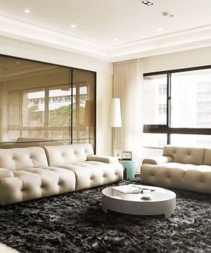 现代80平方二室一厅客厅组合沙发装修效果图欣赏