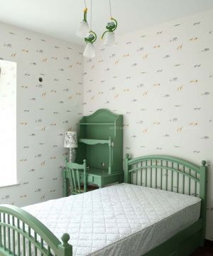 简约90平方房间卧室壁纸装修效果图片