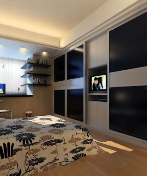 最新家装90平米两室两厅卧室衣柜装修方案欣赏