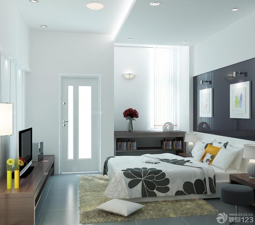 2023最新现代90平米房屋主卧室装修效果图片