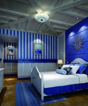 90平米3居室房屋地中海风格卧室装修效果图欣赏