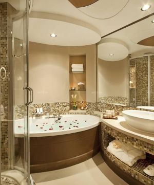 豪华小宾馆整体浴室设计效果图 