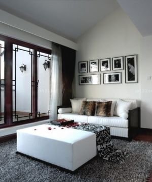 现代中式风格起居室效果图片欣赏