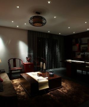 最新家装现代中式客厅装修效果图片