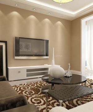 最新90平两室两厅简约家庭客厅装修效果图片