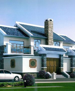 2023中式乡村别墅砖砌围墙最新设计图片