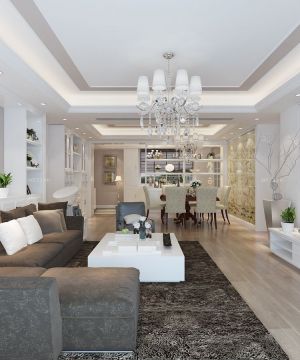 别墅室内客厅现代欧式风格设计装修图片大全
