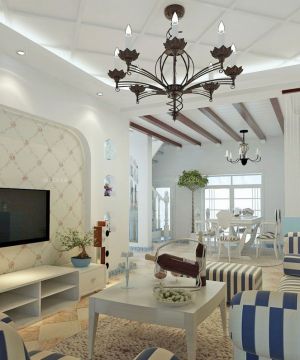 2023地中海风格家装客厅设计装修图片