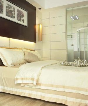 现代家居90平米小户型浪漫的主卧室卫生间装修效果图欣赏
