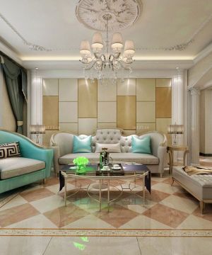 别墅客厅欧式沙发装修设计效果图欣赏