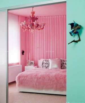 最新90后女生卧室粉色设计图片欣赏