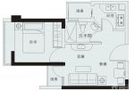 2023经典80平米一室两厅一卫装修平面图