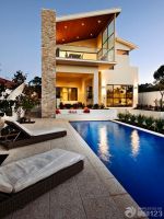 家庭别墅室外游泳池最新设计效果图片