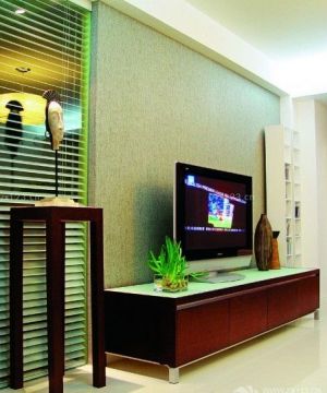 室内客厅简约电视墙装修设计效果图