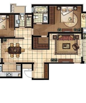 2023最新80平米两室两厅装修平面图