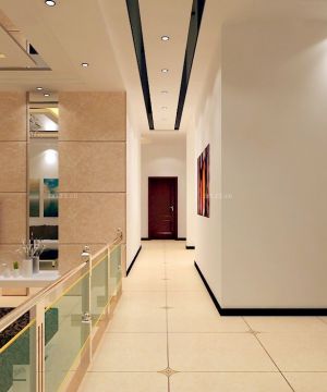 现代风格家装客厅走廊装修效果图片