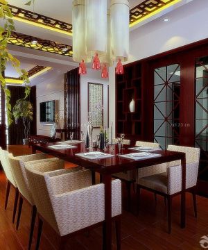 中式家装餐厅吊灯设计效果图欣赏