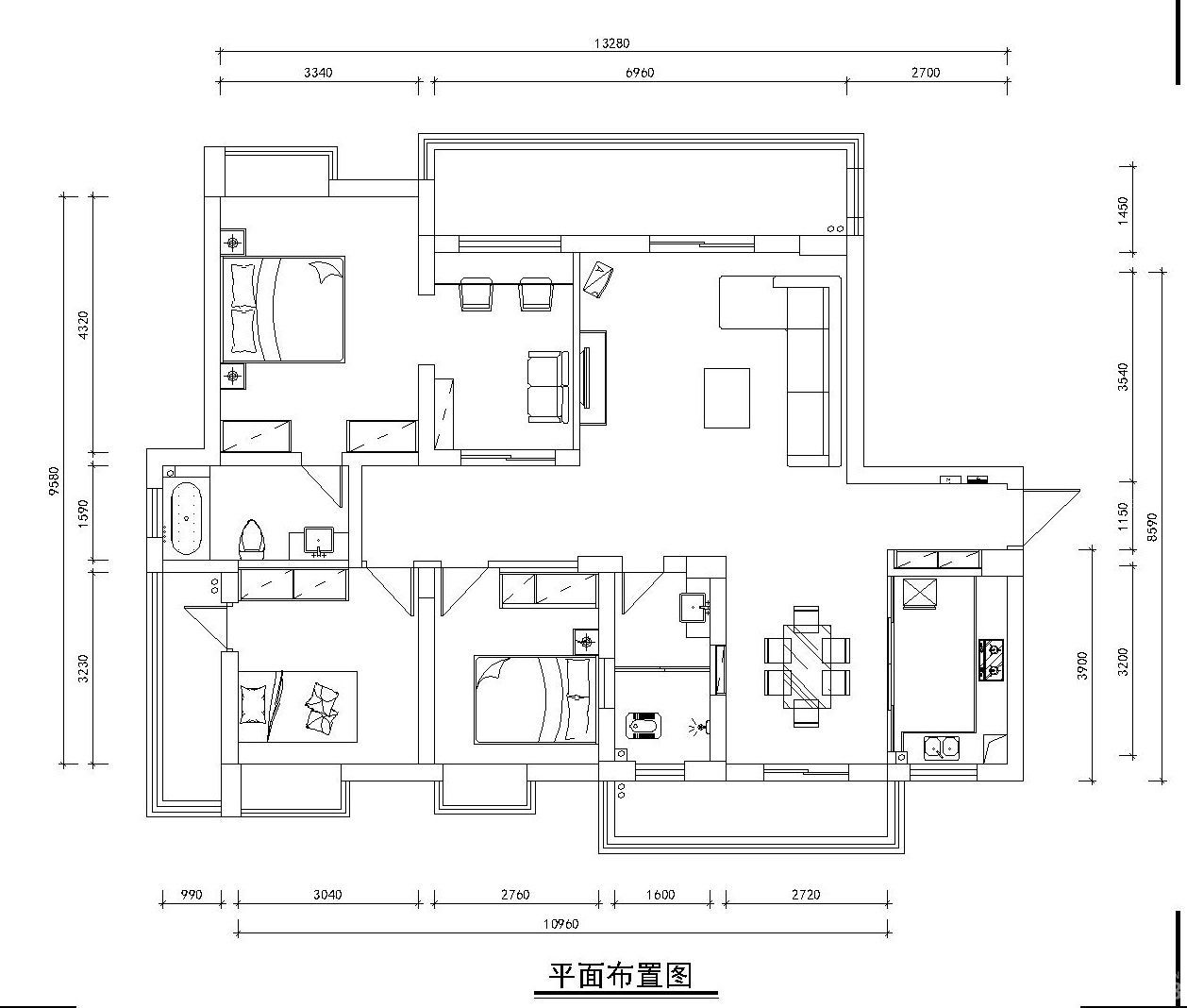 140平米乡村别墅户型图