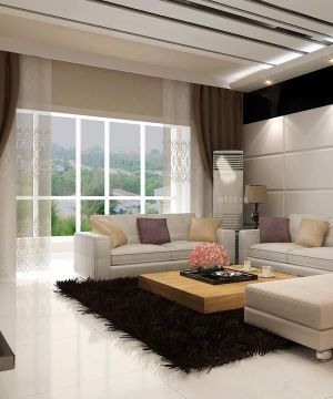 长方形客厅组合沙发最新装修图片2023