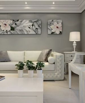 新古典主义风格客厅沙发背景墙装修图片
