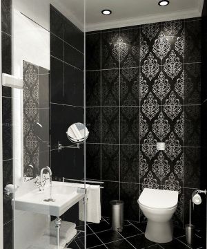 小户型卫生间古典花纹图案装饰效果图欣赏