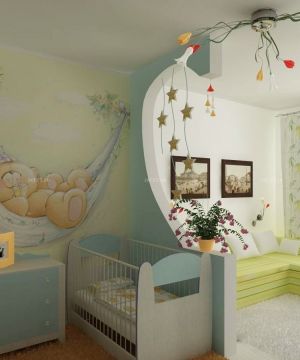 小户型儿童房间隔断设计效果图