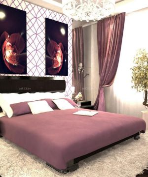 时尚交换空间小户型卧室床头背景墙设计效果图