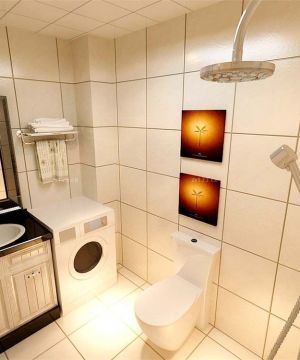 卫生间浴室白色瓷砖装修贴图