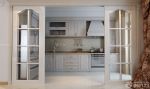 整体厨房白色实木橱柜装修效果图欣赏