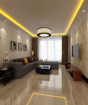 2023 最新的现代简约客厅布艺沙发装修效果图片