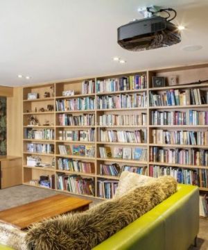 北欧风格开放式书房书柜装修效果图片