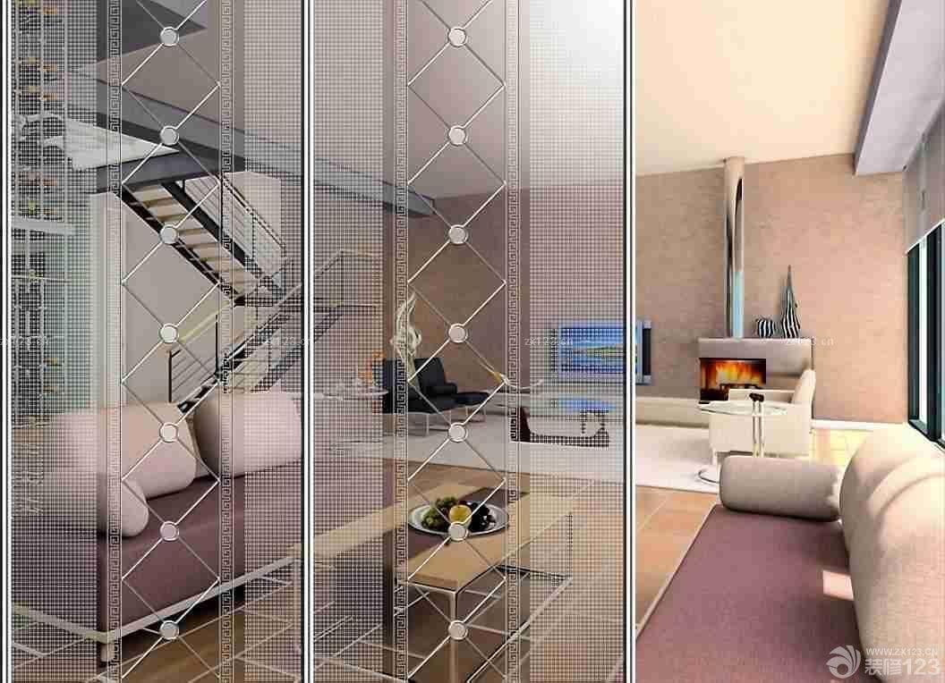 2023家装室内客厅玻璃隔断设计效果图