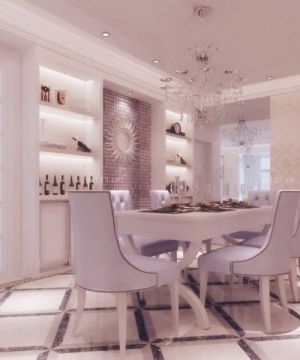 2023北欧家装餐厅展示柜装修设计效果图片