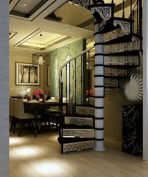 北欧风格金属楼梯装修设计效果图片
