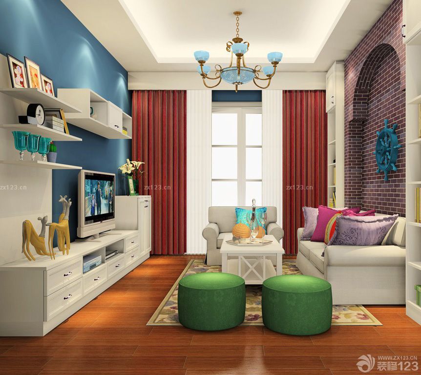 2023小户型装修风格混搭客厅设计效果图片