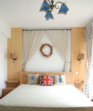 小户型卧室床头背景墙装修效果图