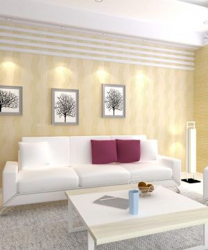 现代客厅沙发硅藻泥背景墙装修效果图2023