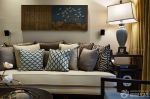 新中式别墅客厅沙发颜色搭配效果图欣赏