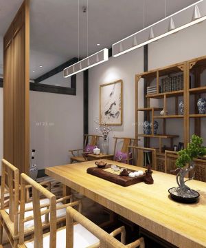 2023最新中式别墅装修风格室内博古架设计图片