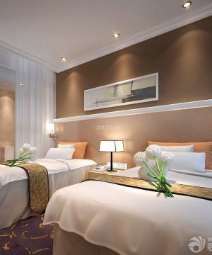 小型酒店客房床头壁灯装修效果图2023图片