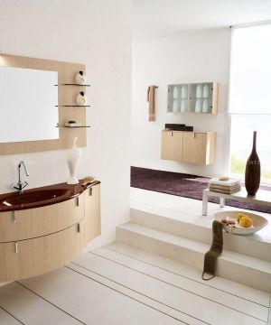 现代家庭卫生间浴室柜装修效果图大全2023图片