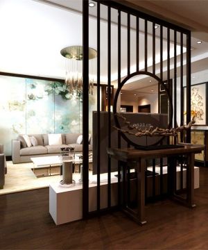 2023中式风格家装客厅设计效果图片