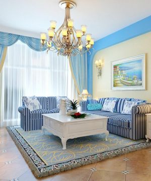 地中海风格设计客厅2023沙发大全