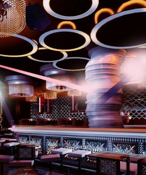 2023酒吧吧台吊灯装修效果图图片