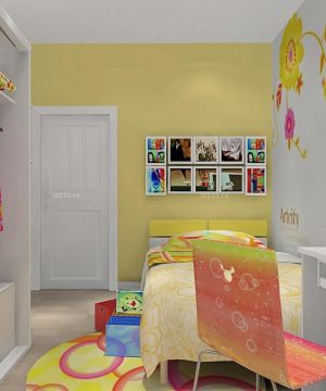 儿童房卧室墙面墙绘装修效果图片