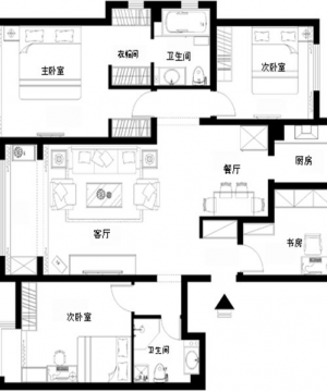 2023三居房子户型图设计