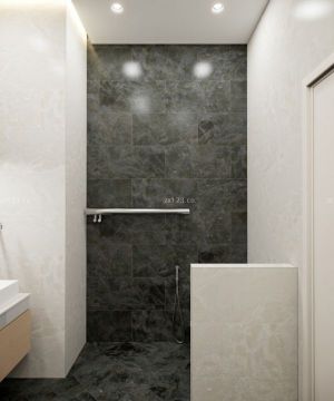 卫生间装修灰色瓷砖贴图效果图