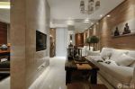 60平米小户型客厅装修设计米白色地砖效果图片