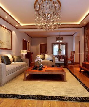 中式宜家家居小户型客厅仿古沙发装修图片大全